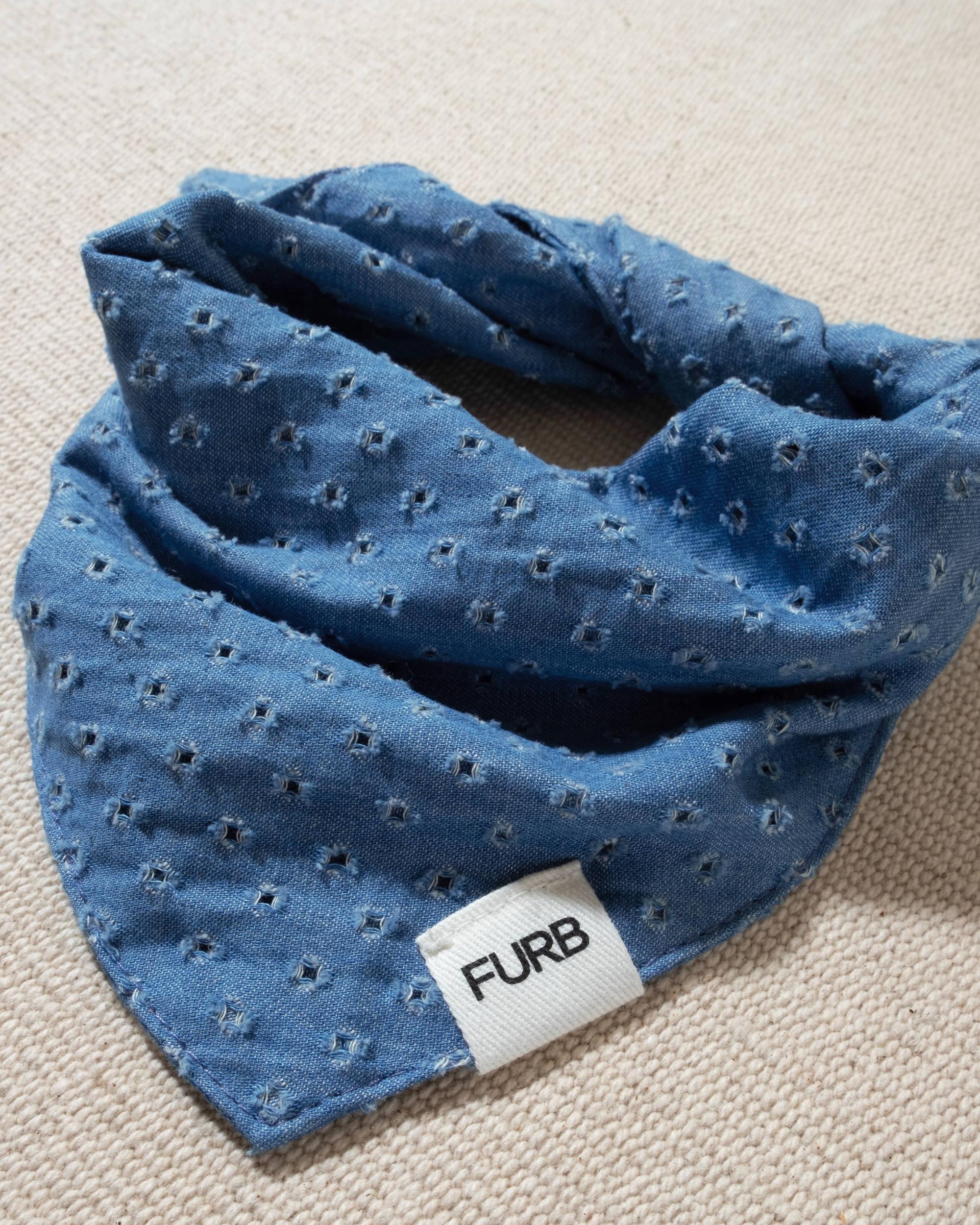 Only the Best Bandana in Blue Eyelet - Image 2