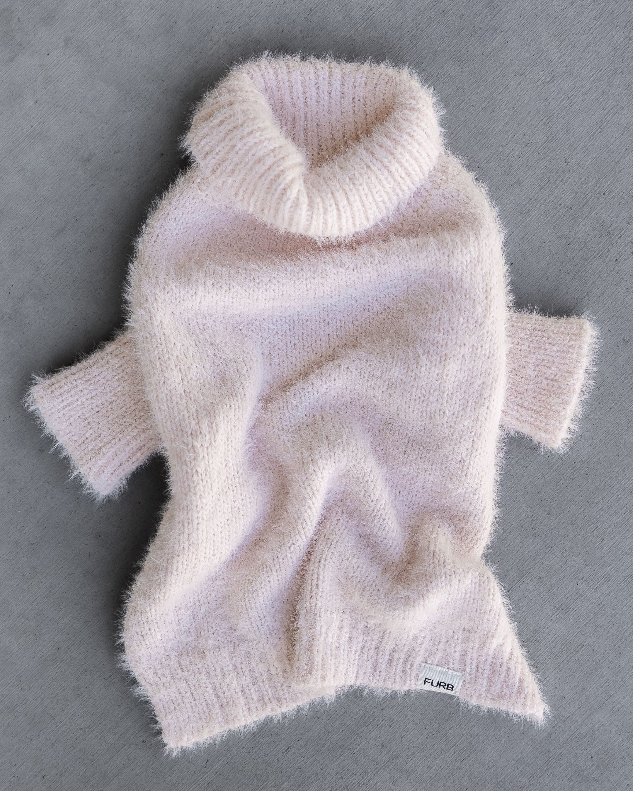Bobbi Blush Eyelash Knit Dog Sweater - Image 2