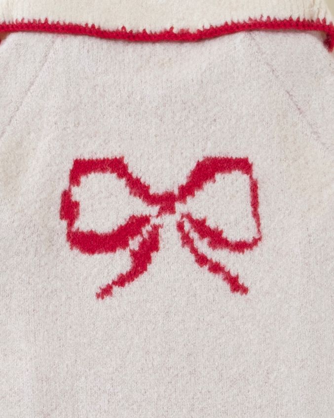 All Wrapped Up Ivory Bow Sweater - Image 4