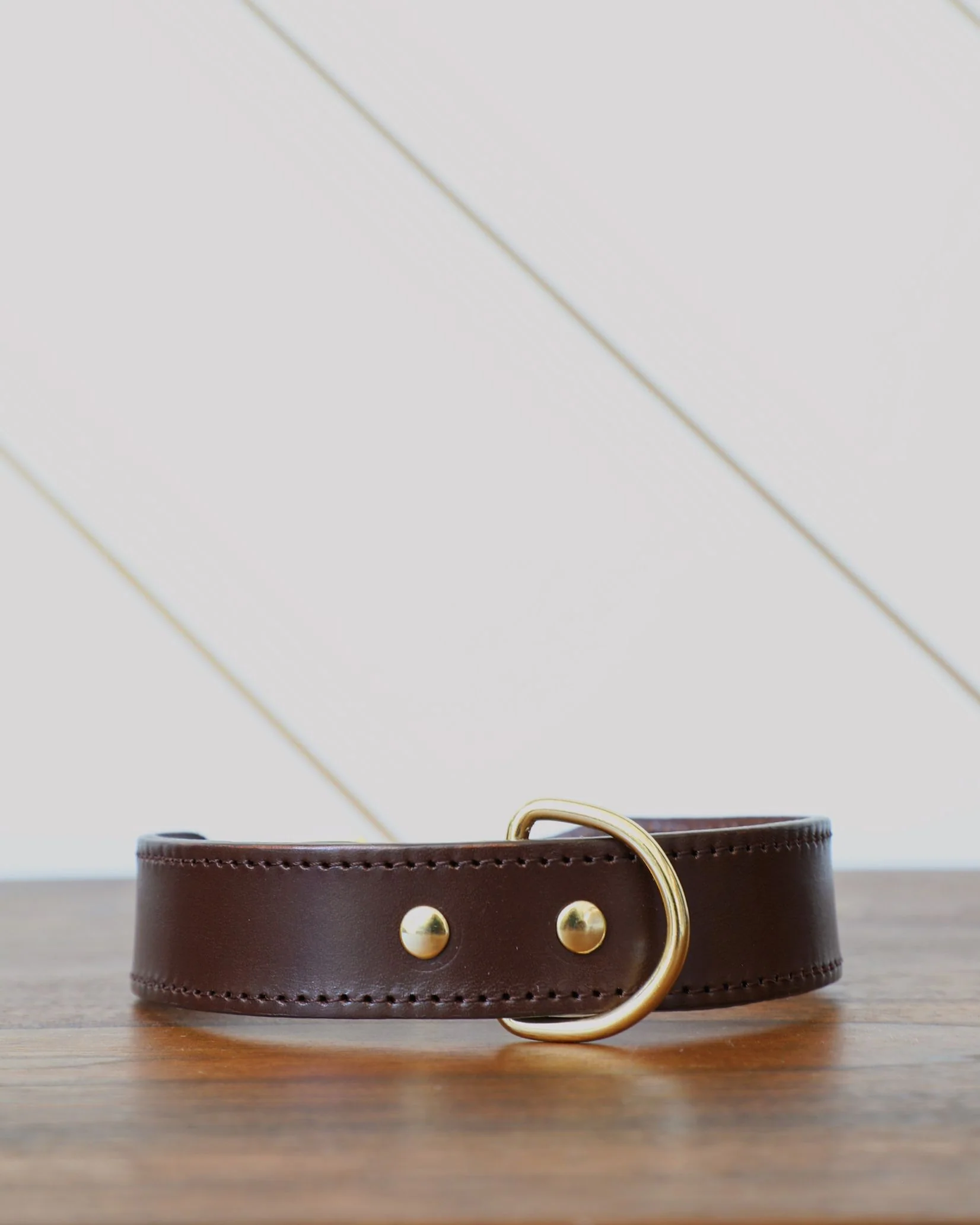 Rocco Leather Collar in Brown - Image 2