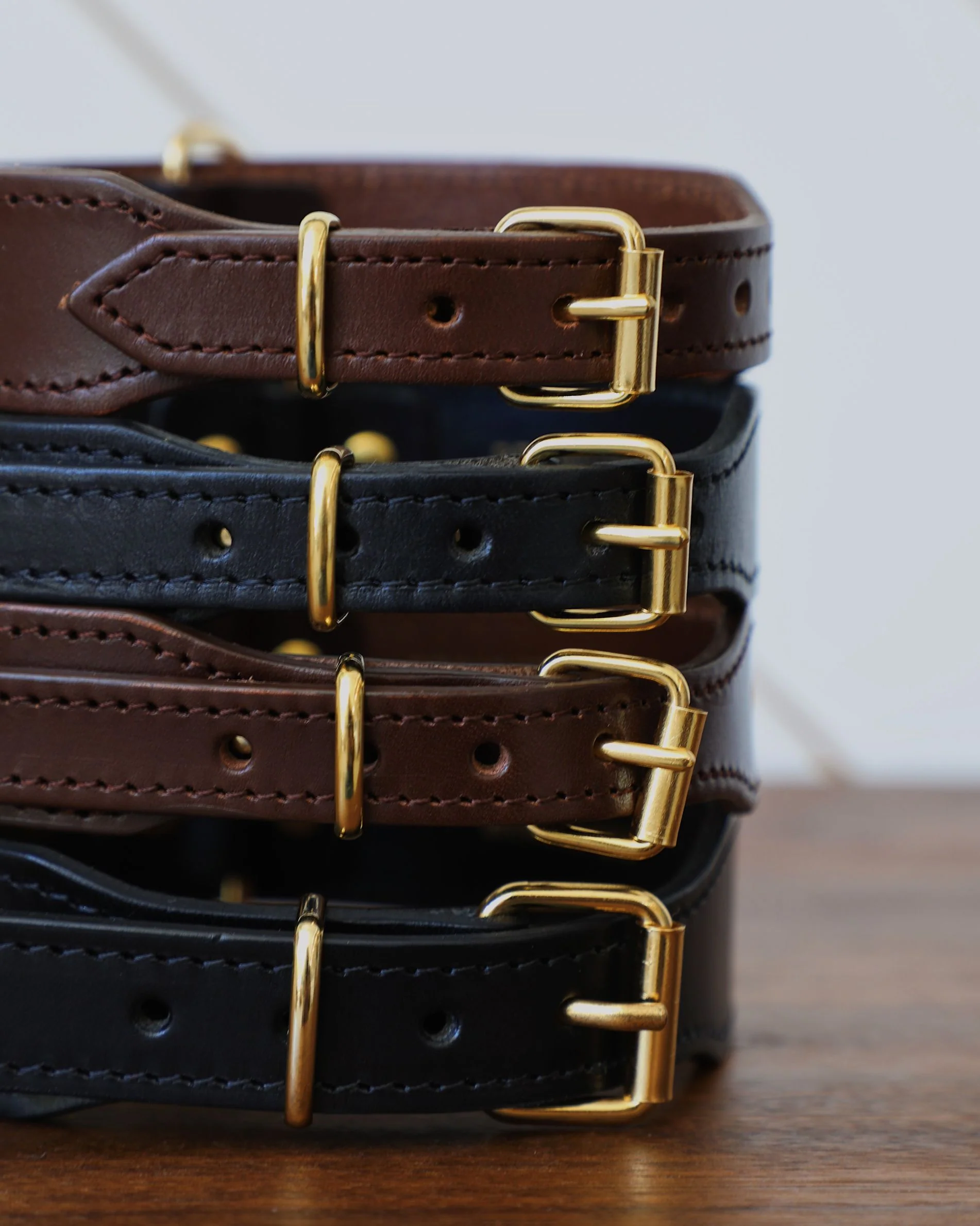 Rocco Leather Collar in Brown - Image 5