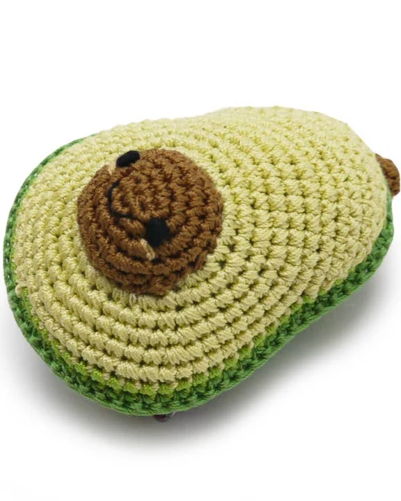 Guac 'n' Roll Crochet Avocado Dog Toy - Image 3