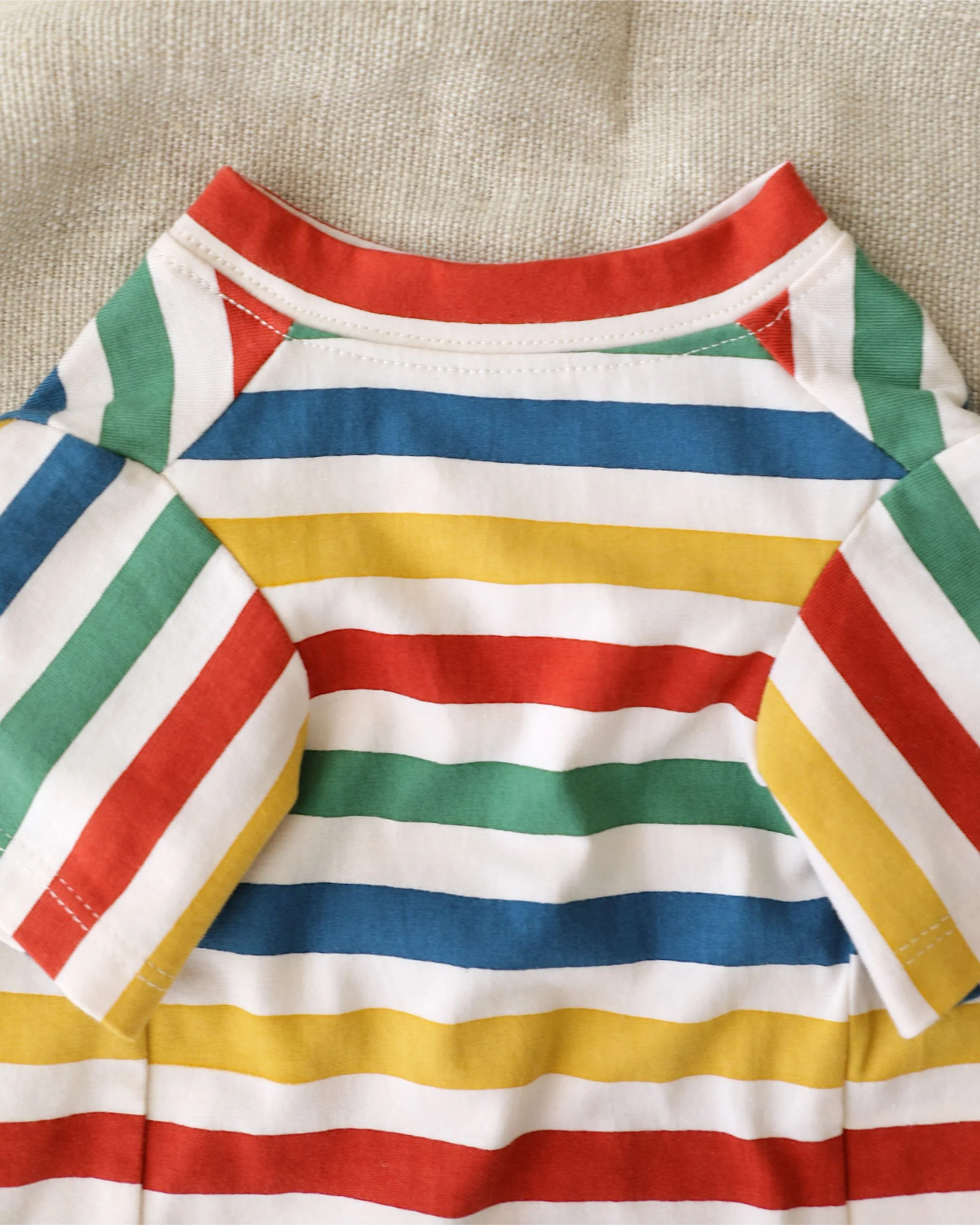 Beach Blanket Bingo Multi Striped Print Dog T-Shirt - Image 4