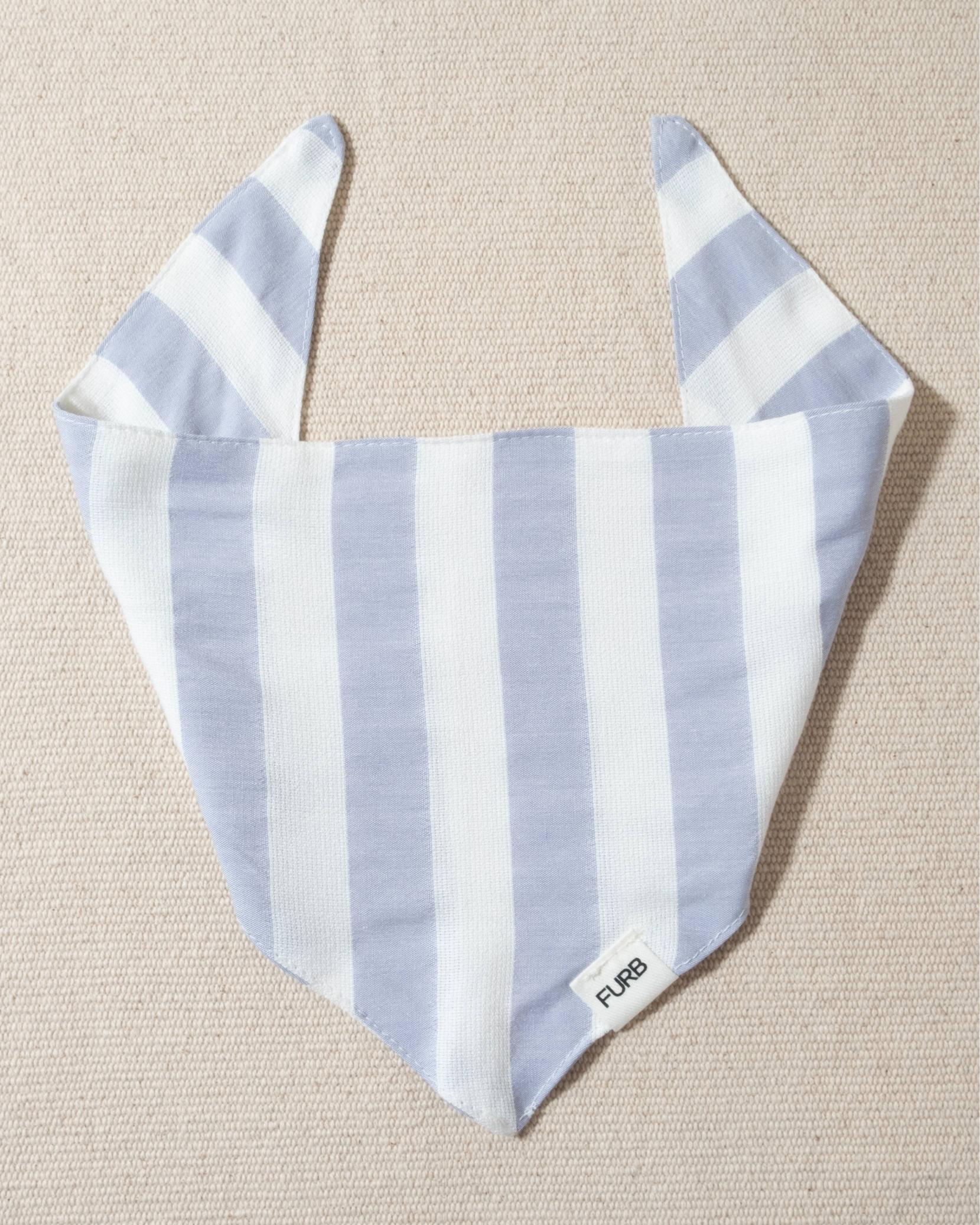 Only the Best Bandana in Blue + White Stripe - Image 4