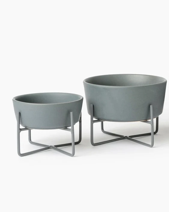 Bone Appétit Grey Elevated Dog Bowl - Image 2