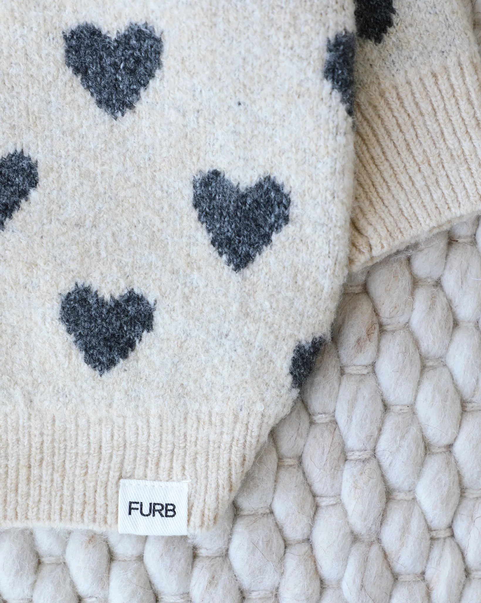 Lovebug Heart Print Crewneck Dog Sweater - Image 4