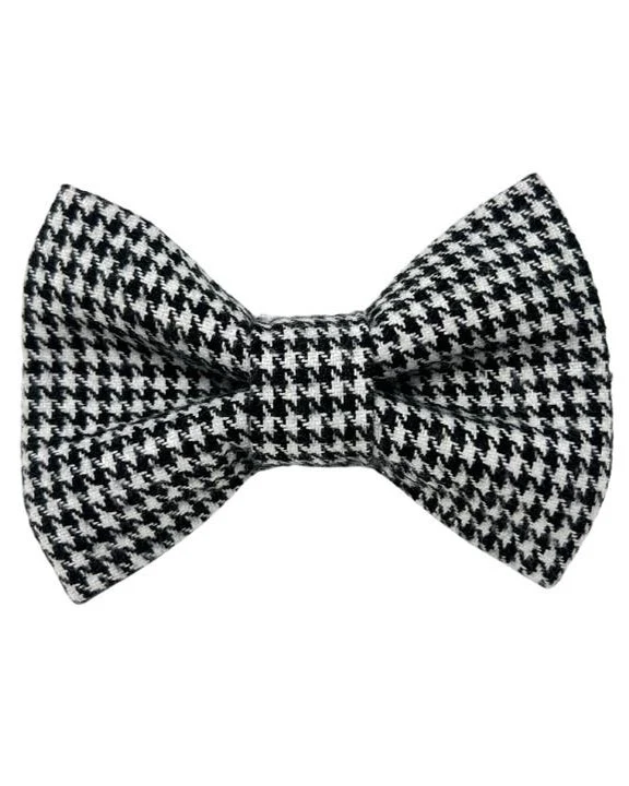 Watson Black + White Houndstooth Bow Tie