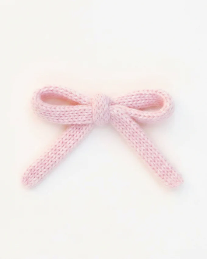 Sweetheart Hair Bow in Blush Pink