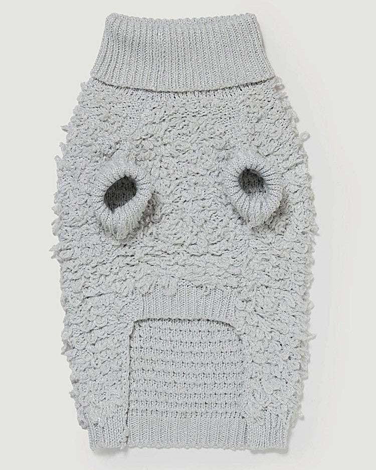 Starlet Metallic Silver Curly Knit Jumper - Image 4