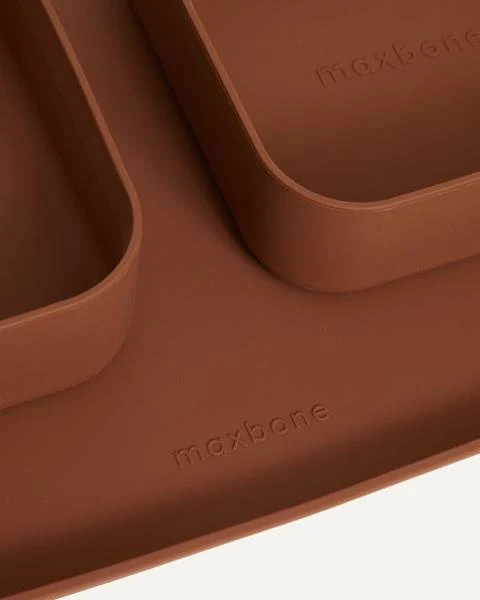Hip To Be Square Dog Bowl + Mat Set, Brown - Image 5