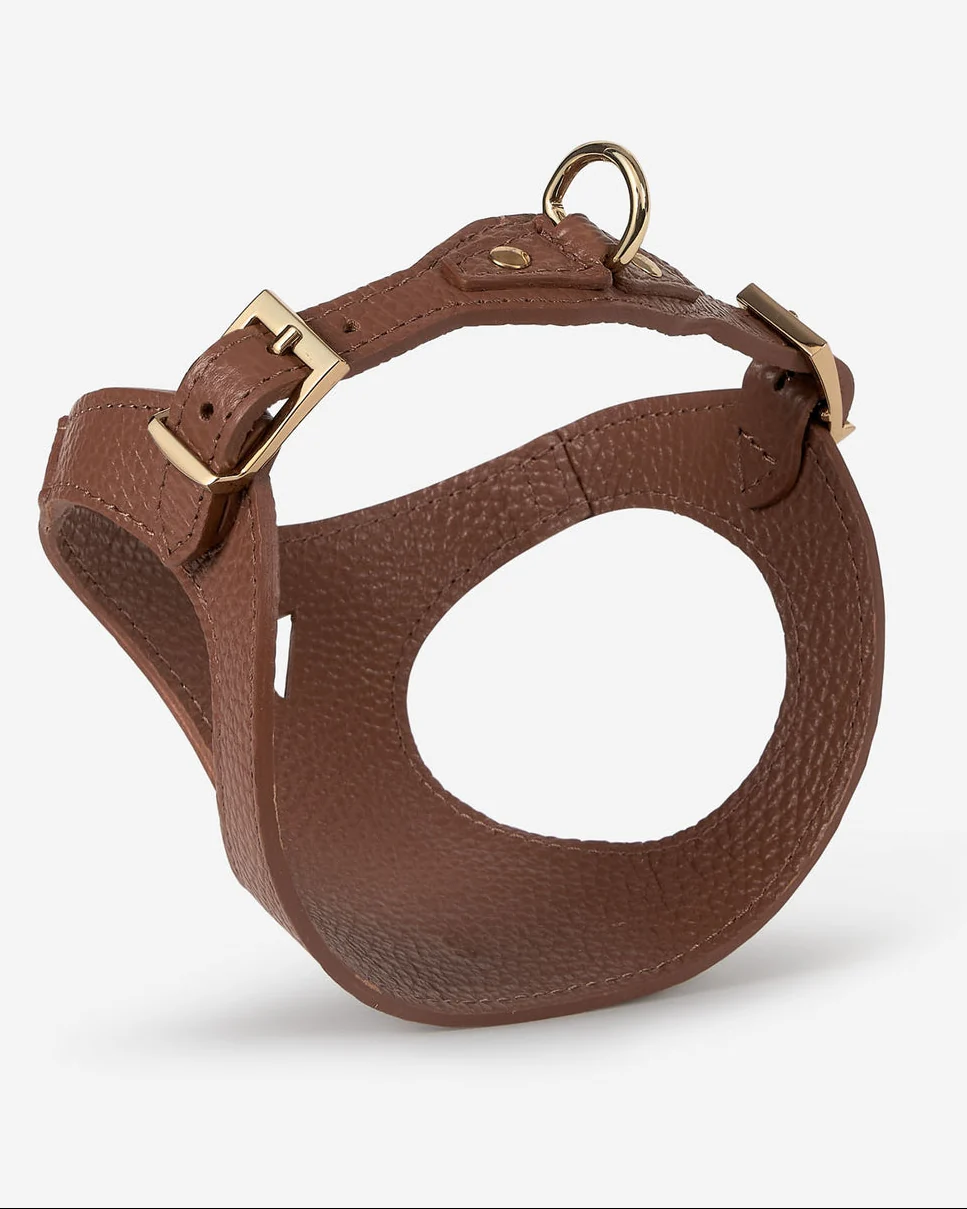 Luca Chocolate Leather Dog Harness - Image 5
