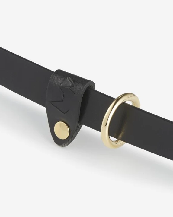 Multi-Position Black Leather Dog Leash - Image 7