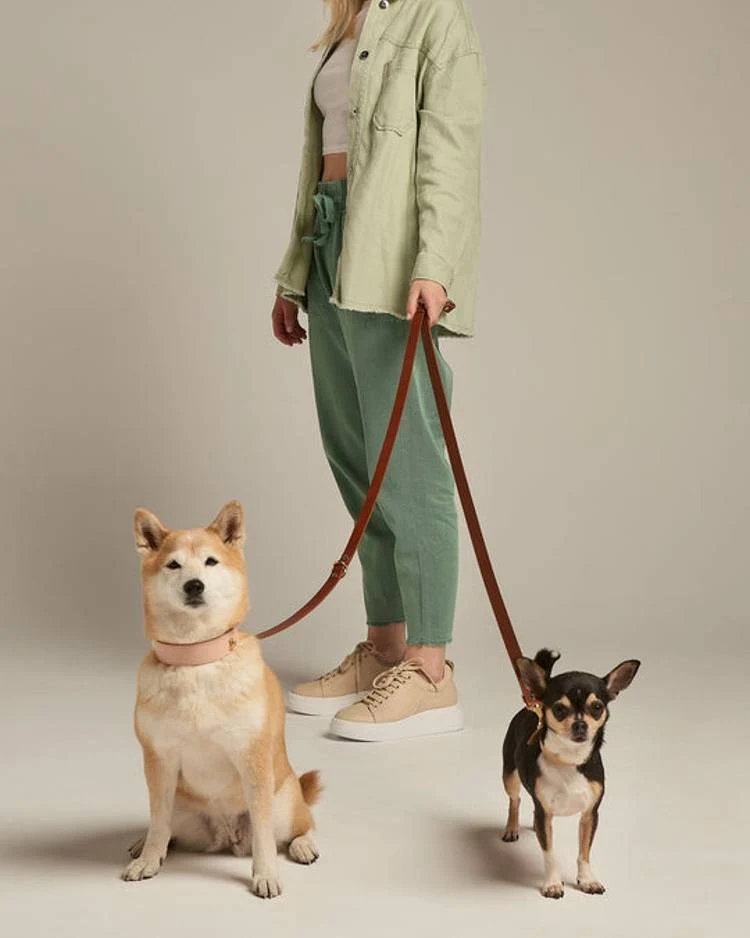 Multi-Position Brown Leather Dog Leash - Image 7