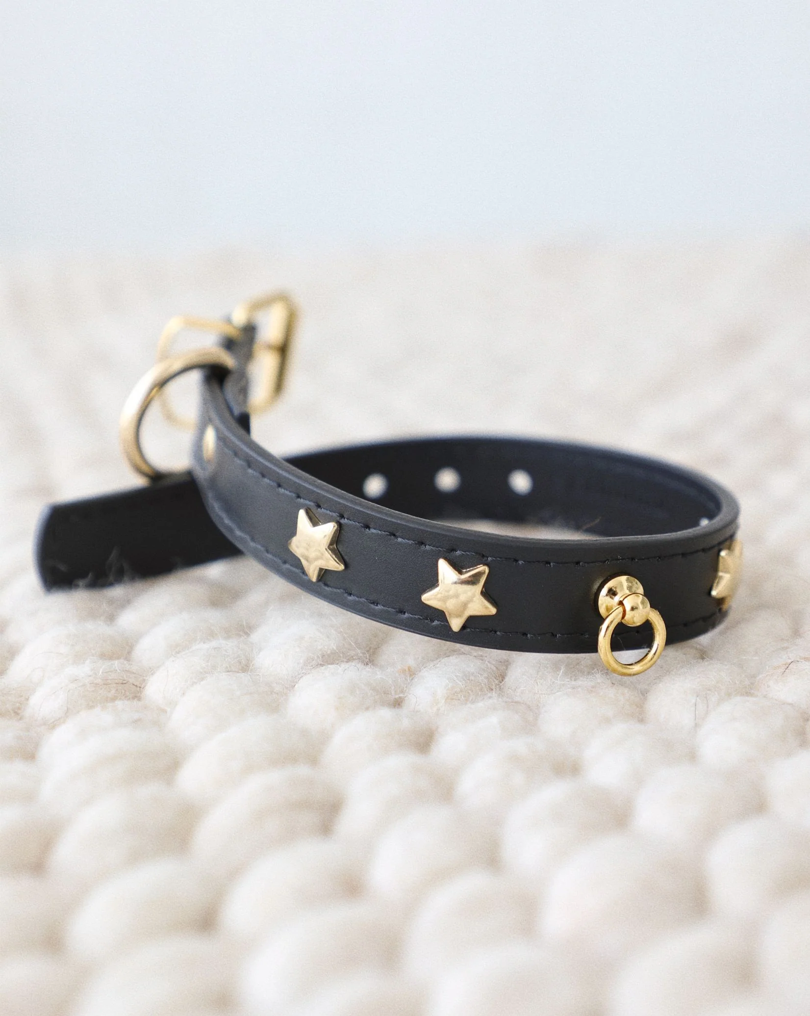 Nara Star Studded Collar Black Leather Walk Kit - Image 3