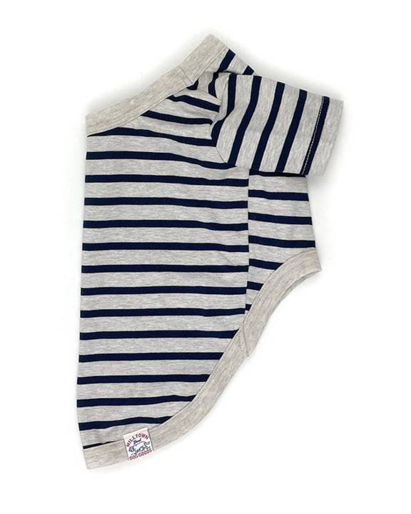 Tiny Gondolier Oatmeal + Navy Stripe Tee - Image 2