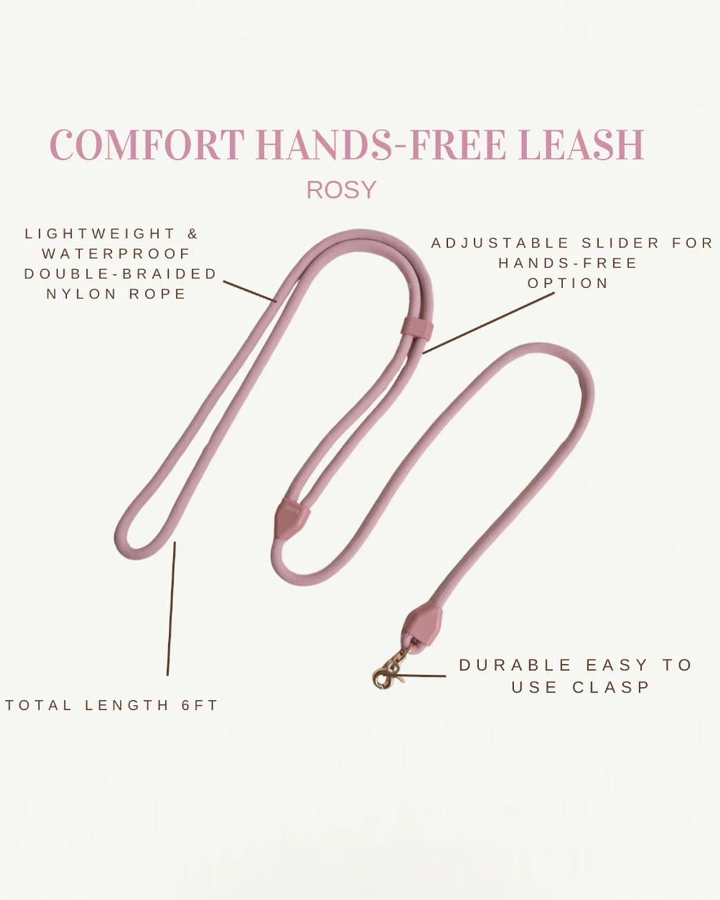 Sunday Stroll Hands-Free Rose Dog Leash - Image 3