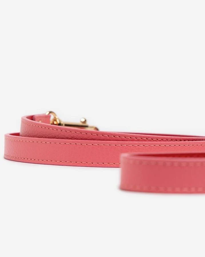 Nara Pink Leather Dog Leash - Image 4