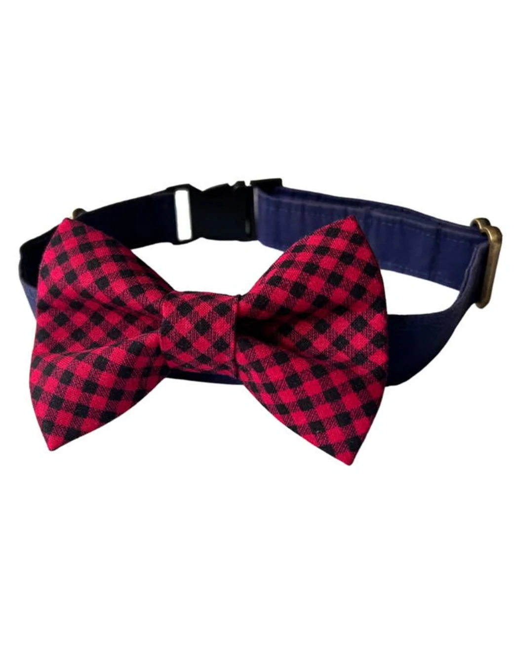 Take a Bow Red + Black Check Bow Tie - Image 2