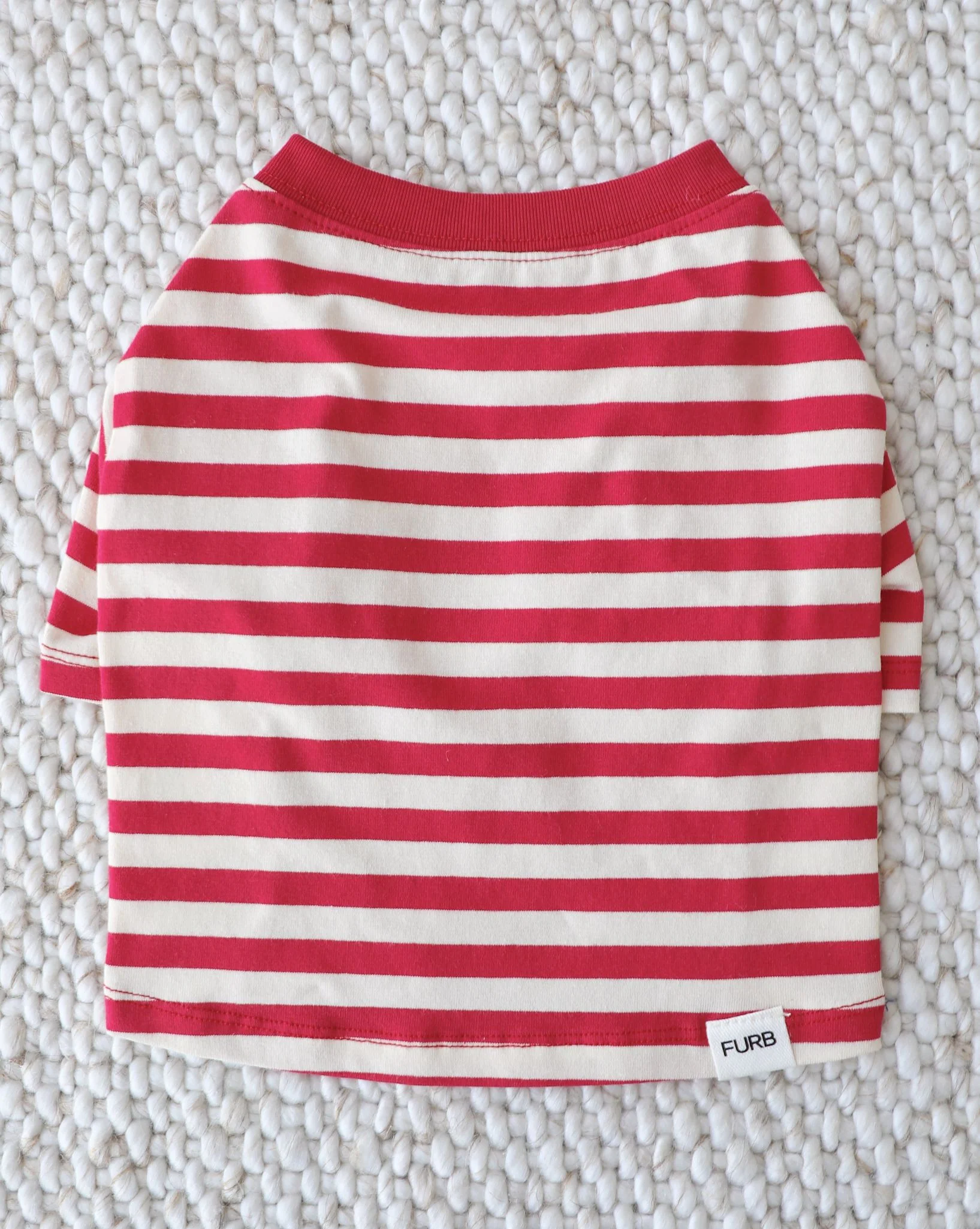 Casual Cutie Red + White Dog T-Shirt - Image 3