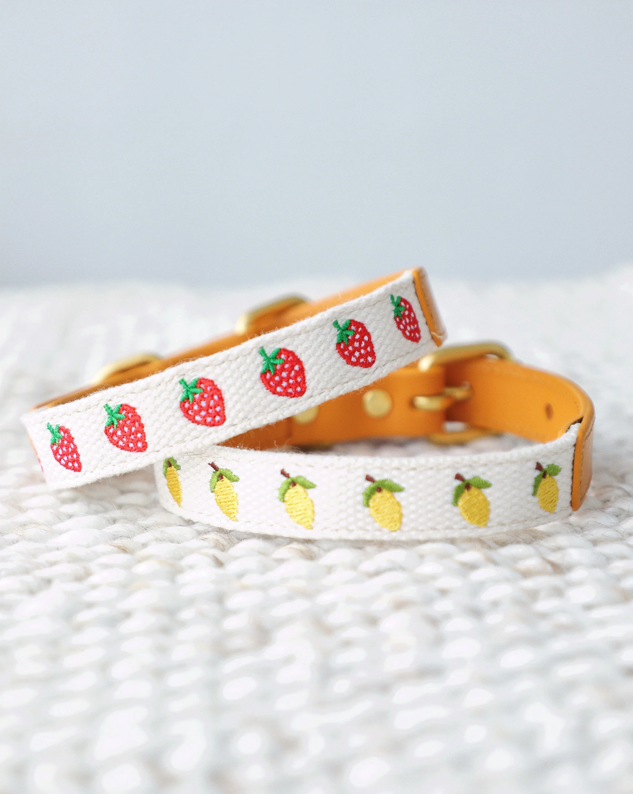 Petit Market Strawberry Embroidered Dog Collar - Image 5