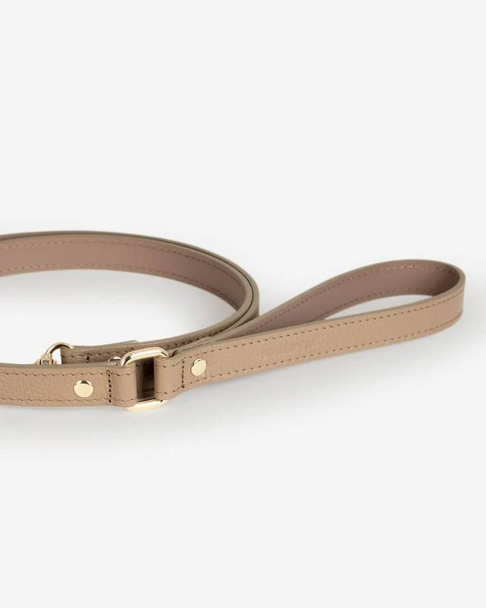 Nara Taupe Leather Dog Leash - Image 3